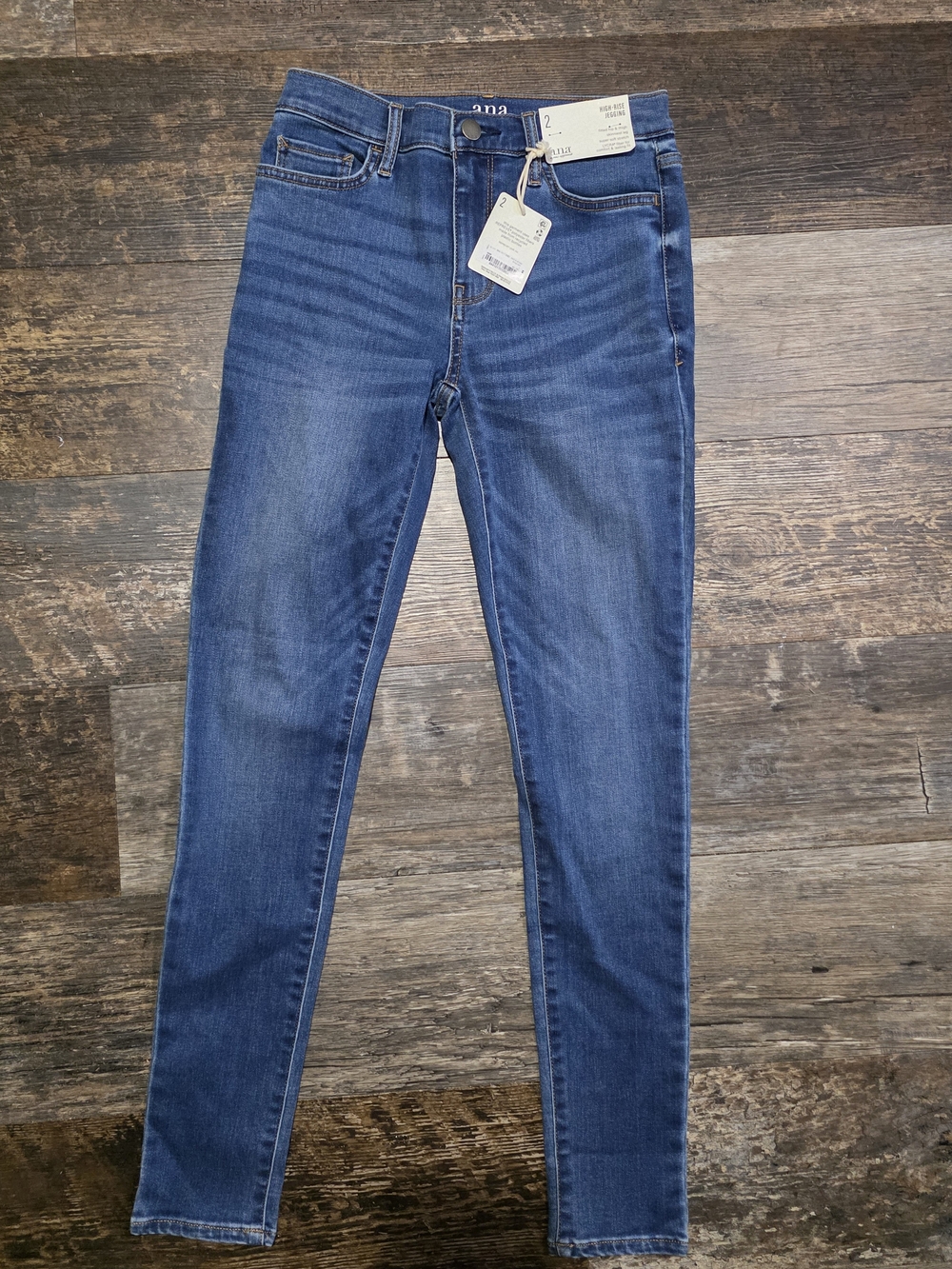 a.n.a Dark Blue High-Rise Skinny Jeans